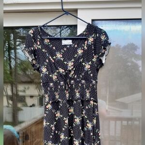 Urban Outfitters Charcoal Floral Pattern Top  SP